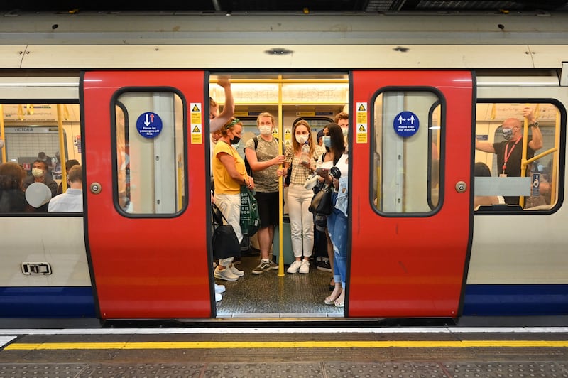 Google's new feature can predict future crowdedness levels for transit lines such as the London Underground system. AFP