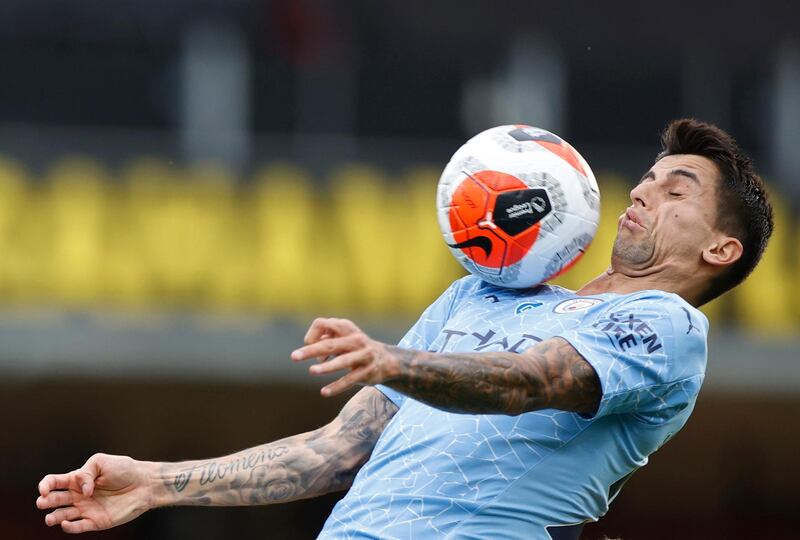 Manchester City's Joao Cancelo ion Tuesday. Reuters
