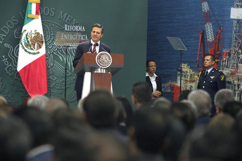 Mexican president Enrique Pena Nieto will have a state visit in mid-December the first-ever visit to the UAE by a Mexican president. Susana Gonzalez / Bloomberg News