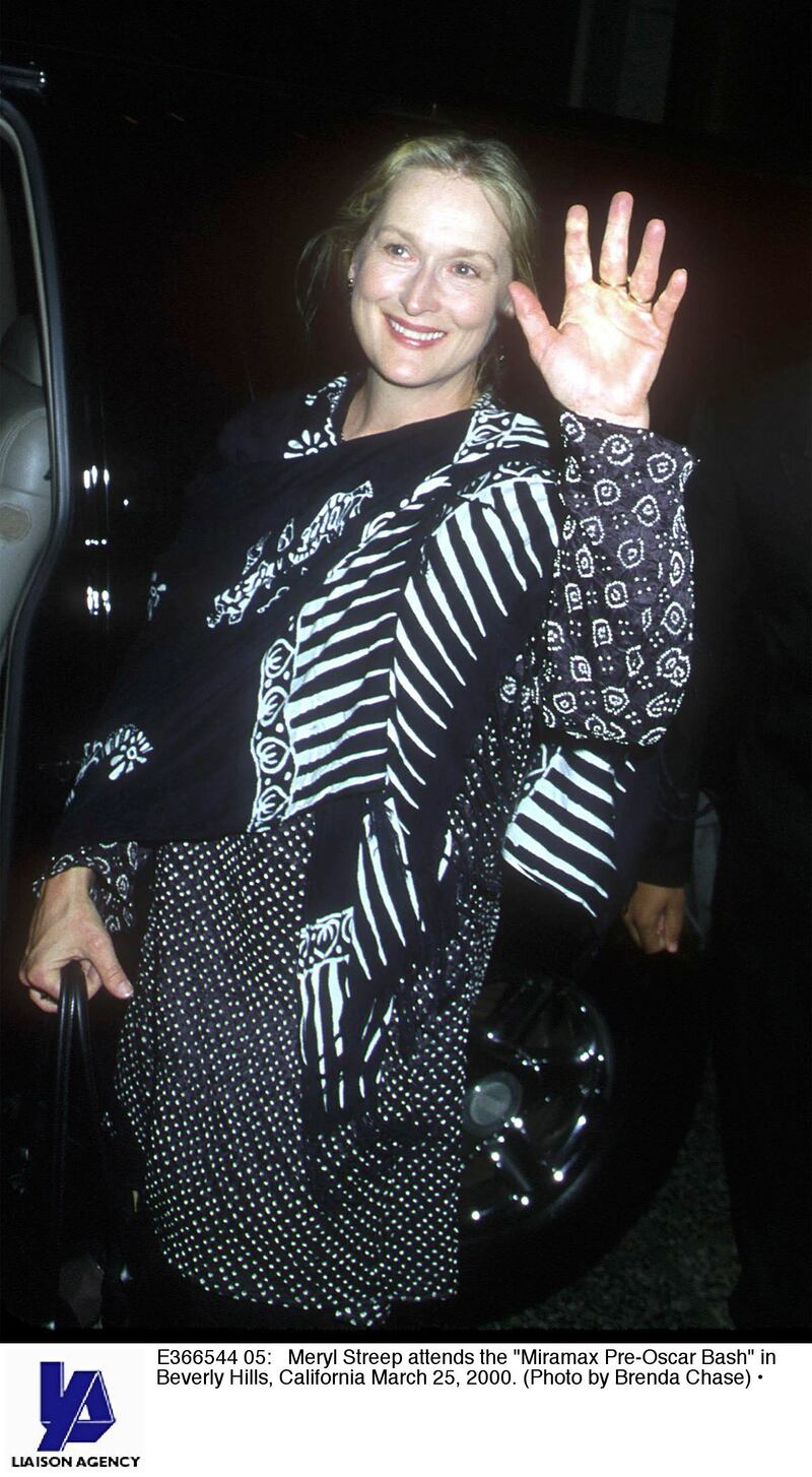 E366544 05: Meryl Streep attends the "Miramax Pre-Oscar Bash" in Beverly Hills, California March 25, 2000. (Photo by Brenda Chase)