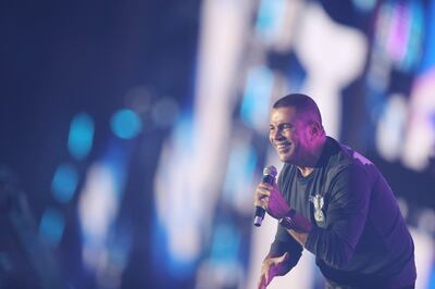 Amr Diab at last year's Soundstorm festival in Riyadh, Saudi Arabia. Getty Images