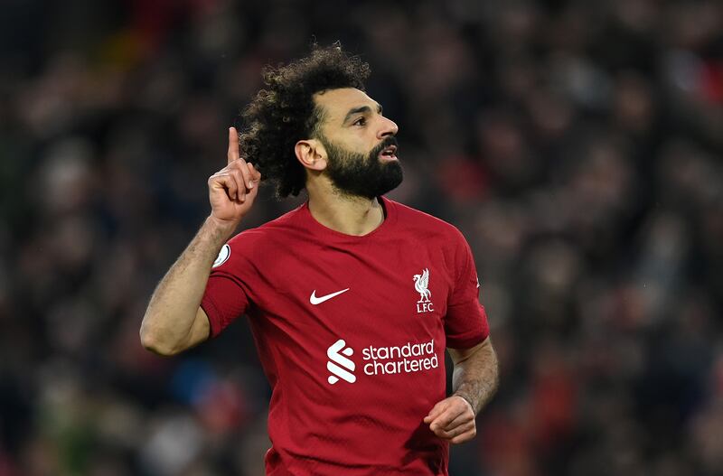 Mohamed Salah - 10. Two goals and two assists to become Liverpool's all-time leading Premier League goalscorer. It was Salah at his devastating best - as he so often is against United. Getty
