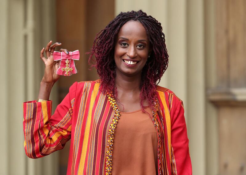 LONDON, ENGLAND - NOVEMBER 19: Dr Leyla Hussein OBE following an investiture ceremony at Buckingham Palace on November 19, 2019 in London, England.  (Photo by Yui Mok-WPA Pool/Getty Images)