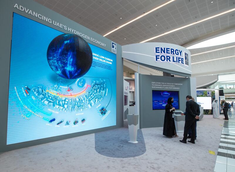 Adnoc stall at the Future Energy Summit in ADNEC.