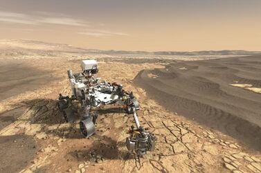 An artist's rendition of Nasa's Perserverance rover on Mars. Courtesy: Nasa 