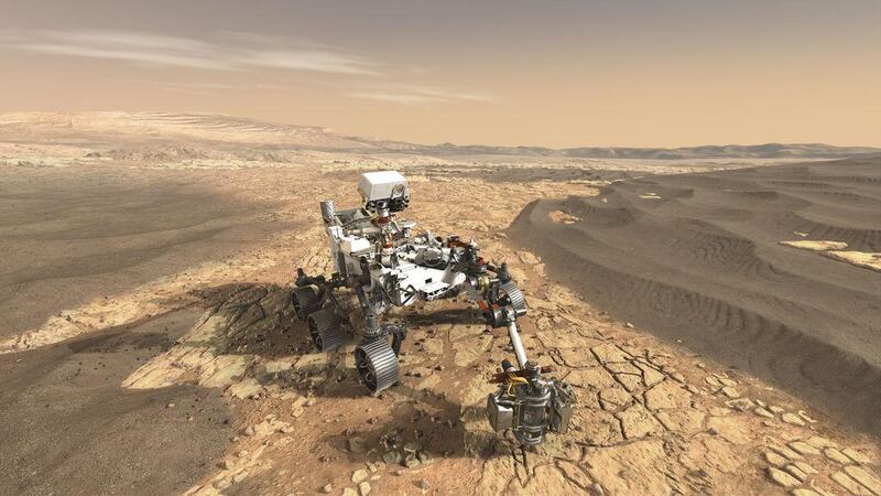 An artist's rendition of Nasa's Perserverance rover on Mars. Courtesy: Nasa 