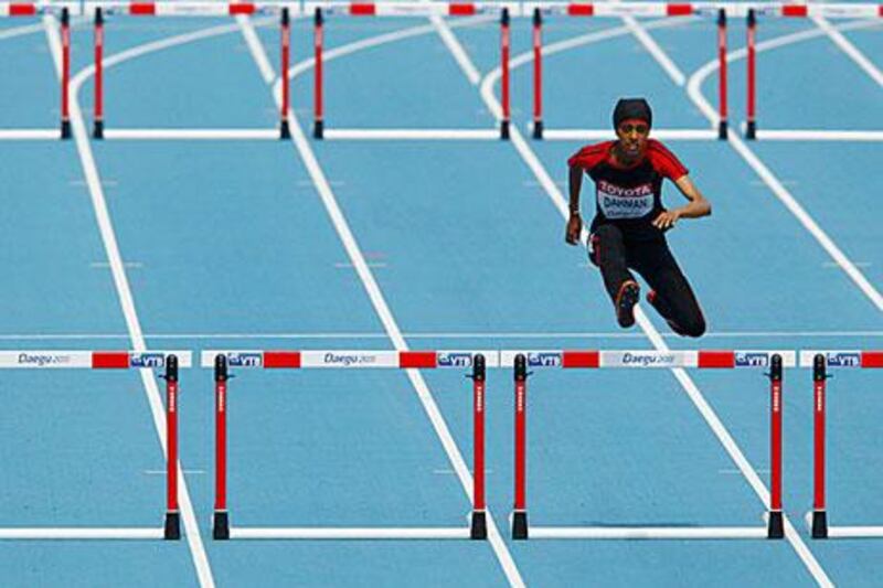 For athletes like the Yemeni 400m hurdler Fatima Sulaiman Dahman, training for the world championships in Daegu, South Korea was difficult due to political unrest in the country.