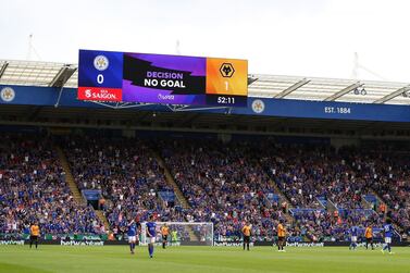 Wolverhampton Wanderers thought they had taken the lead at Leicester City until VAR intervened to rule it out for handball. Getty