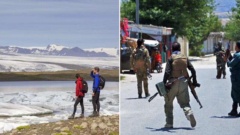 Iceland (L) has been top of the Global Peace Index for 13 years while Afghanistan has languished at the bottom for the last four. Getty Images/AFP