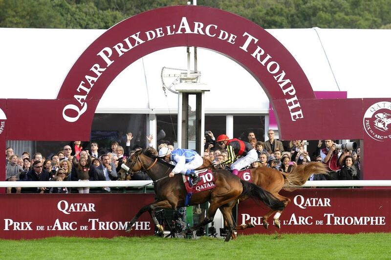 Qatar Prix de l’Arc de Triomphe at Longchamp, France, has a purse of €500,000 for Purebred Arabian horses. Yoan Valat / EPA