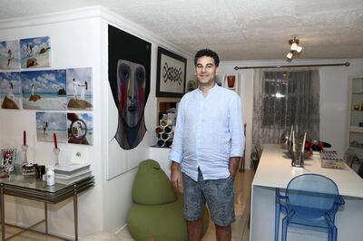 DUBAI , UNITED ARAB EMIRATES , August 2 – 2018 :- Ali Itani at his villa in the Desert Springs Village in Tecom area in Dubai. ( Pawan Singh / The National )  For News. Story by Patrick Ryan