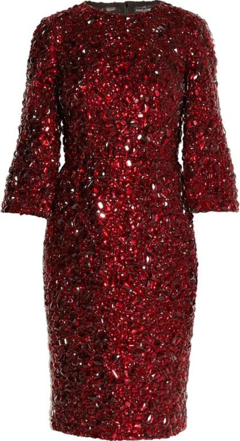 The Dolce & Gabbana crystal-embellished tulle Ruby dress. Courtesy Net-a-Porter