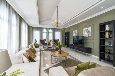 A look inside the Hemsworth-approved living room. Courtesy LuxuryProperty.com
