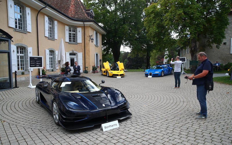The Koenigsegg One-1 fetched 4.6 million francs. Reuters