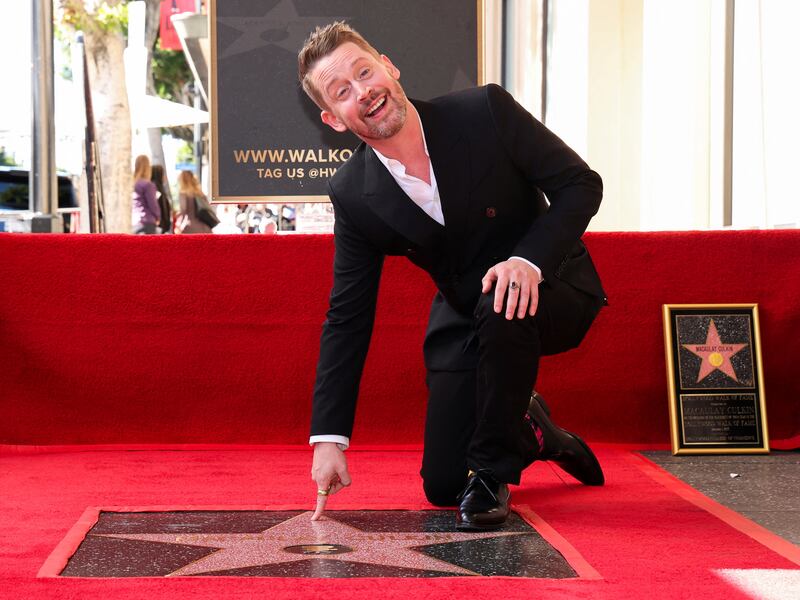 Actor Macaulay Culkin during the unveiling of his star on the Hollywood Walk of Fame in Los Angeles, California. Reuters