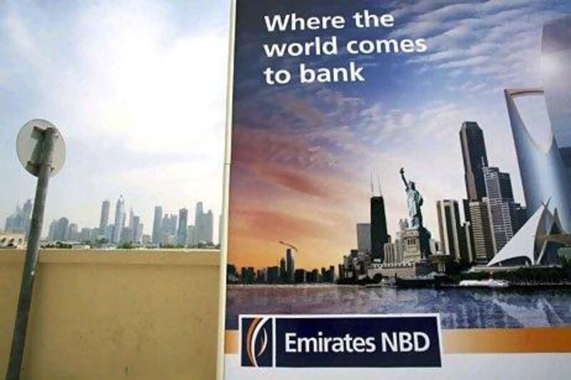 Emirates NBD, the UAE's largest bank by assets, is highlighted as the most affected by the new Central Bank restrictions. Randi Sokoloff / The National