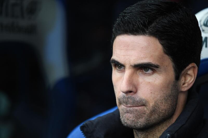 Arsenal coach Mikel Arteta before the Premier League match at Crystal Palace. Arteta has tested positive for the coronavirus. "Our London Colney training centre has been closed after head coach Mikel Arteta received a positive Covid-19 result this evening," an Arsenal statement read. AFP