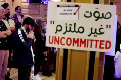Many Arab American voters in Michigan voted uncommitted. Getty Images / AFP