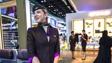 Etihad Airways passenger traffic grew 41 per cent year-on-year to 4.2 million in the first quarter of 2024. Victor Besa / The National