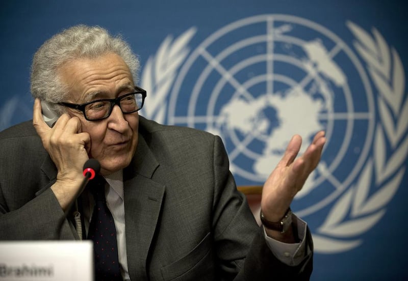 The UN mediator Lakhdar Brahimi announced on Friday that the Syrian government and opposition negotiators had agreed to meet face to face in Geneva. Anja Niedringhaus / AP Photo