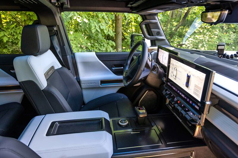 The cabin has a 12.3-inch display with Apple CarPlay, Android Auto and GM's OnStar telematics system. Photo: Jeffrey Sauger for General Motors