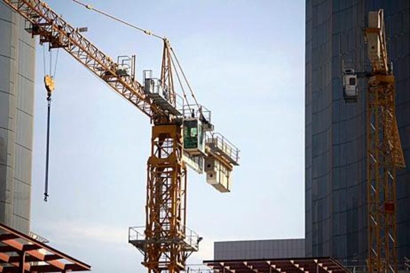 February 8, 2012 (Abu Dhabi) Cranes  in Abu Dhabi February 8, 2012.  (Sammy Dallal / The National)