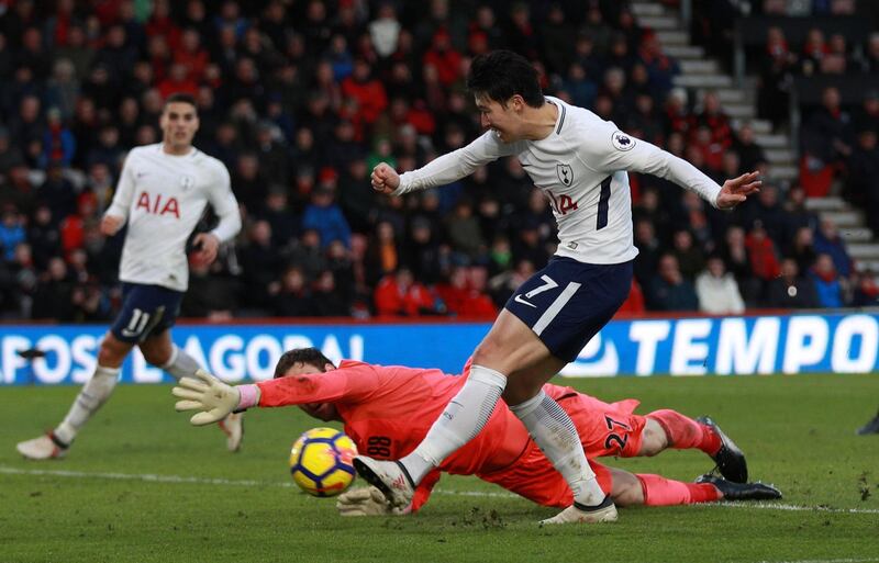 Striker: Son Heung-min (Tottenham) – Took over from the injured Harry Kane in attack and took his tally to seven goals in four games with a double. Ian Walton / Reuters
