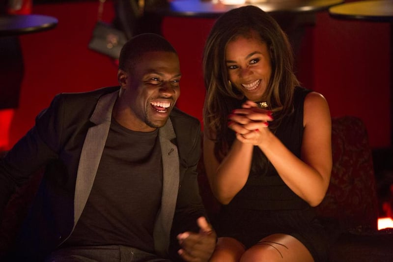Kevin Hart and Regina Hall in About Last Night. Matt Kennedy / Sony Pictures / AP Photo