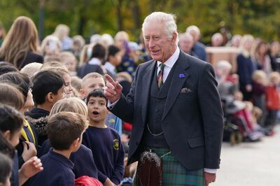 King Charles III during a visit to the Burrell Collection in Glasgow. A royal biographer says Netflix series 'The Crown' is damaging to members of the royal family. PA