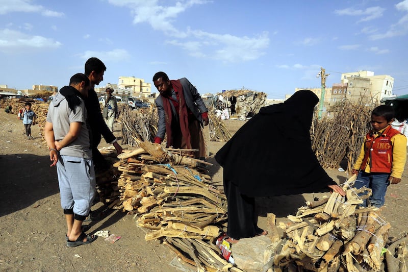 Yemenis buy firewood for cooking purposes amid ongoing cooking gas shortage in Sana'a, Yemen. Yahya Arhab / EPA