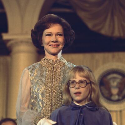 Rosalynn Carter with daughter Amy at the presidential inauguration. Photo: National Archives