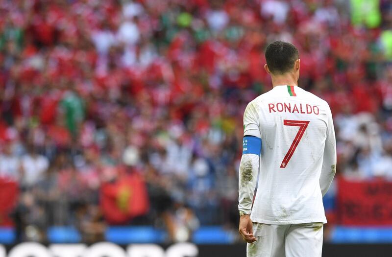 Cristiano Ronaldo of Portugal during the match. Facundo Arrizabalaga / EPA