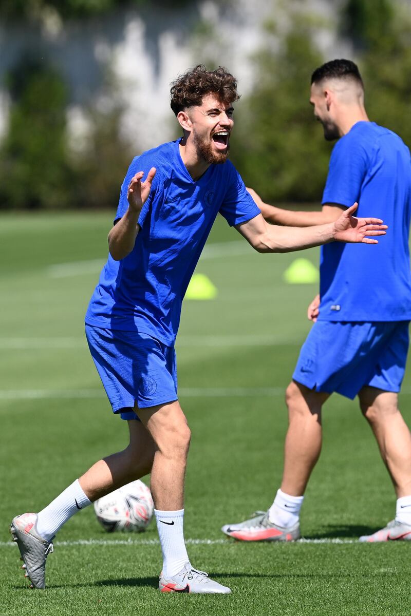 COBHAM, ENGLAND - JULY 31: Jorginho of Chelsea during a training session at Chelsea Training Ground on July 31, 2020 in Cobham, England. (Photo by Darren Walsh/Chelsea FC via Getty Images)