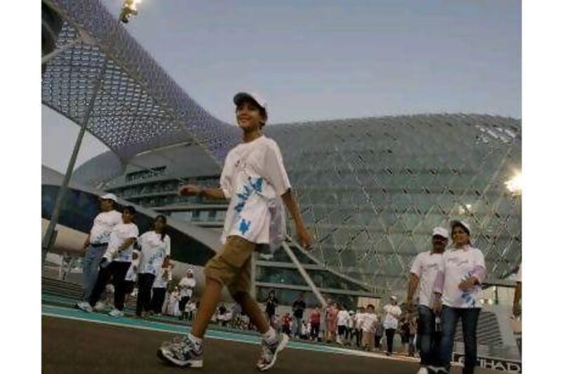 The World Diabetes Day walk at Yas Island. A reader says exercise helps prevent diabetes. Duncan Chard / The National