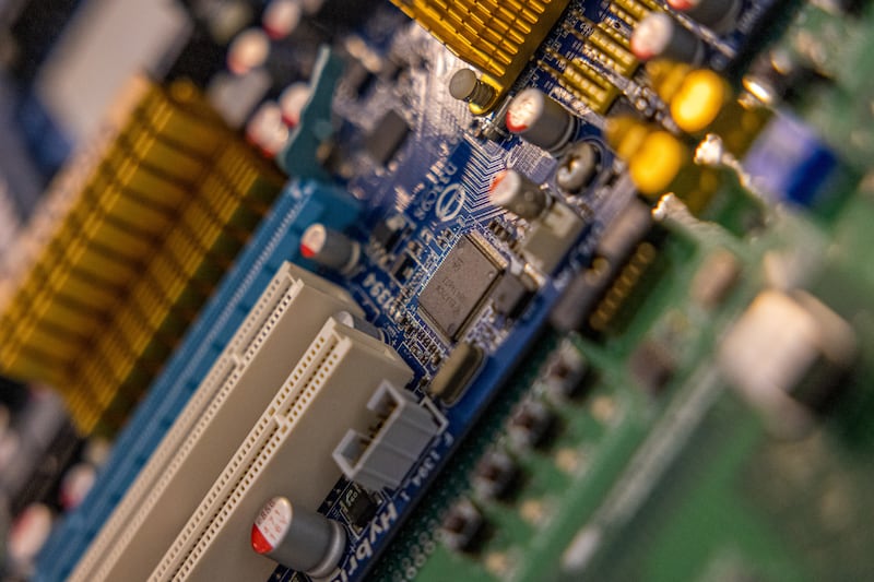 A circuit board on display at the Taiwan Semiconductor Research Institution. Taiwan accounts for about 60 per cent of global semiconductor foundry revenue, according to media reports. Getty Images
