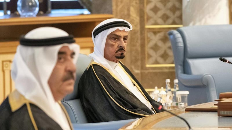 Sheikh Humaid bin Rashid Al Nuaimi, Ruler of Ajman (right). Rashed Al Mansoori / Ministry of Presidential Affairs