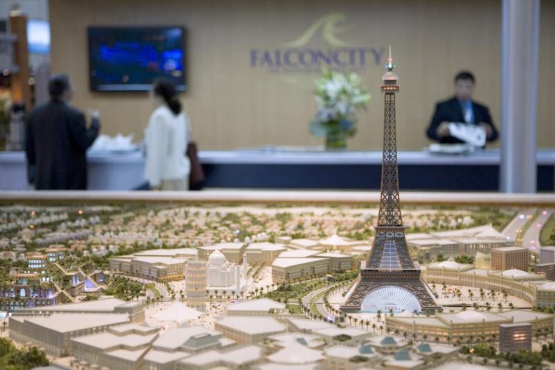 Falconcity of Wonders is planned to eventually house 35,000 people, with reproductions of eight wonders of the world including the Taj Mahal and Eiffel Tower. Jaime Puebla / The National