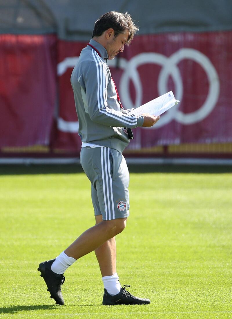 Bayern Munich coach Niko Kovac during training. Reuters