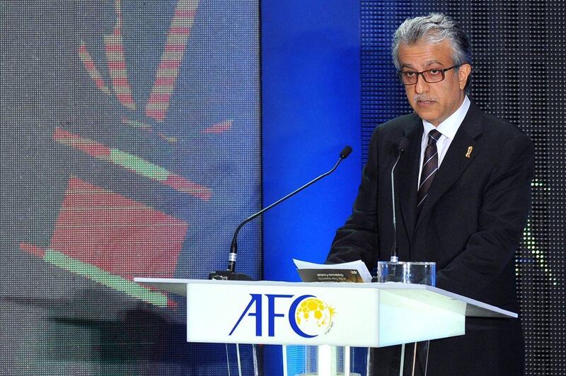 “This is a decision that should be by Fifa as well, (combining) the half-slot,” said Shaikh Salman of merging Asian and Oceania World Cup qualifying. Mohd Rasfan / AFP