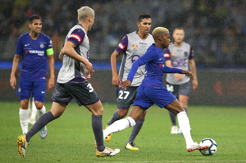 Chelsea winger Charly Musonda in action against Perth Glory. Getty Images