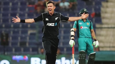 New Zealand bowler Trent Boult removed Pakistan batsmen Fakhar Zaman, Babar Azam and Mohammed Hafeez in only his second over of the ODI game in Abu Dhabi. AFP