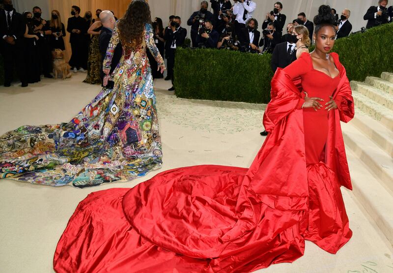 Jennifer Hudson wears AZ Factory to the 2021 Met Gala. AFP