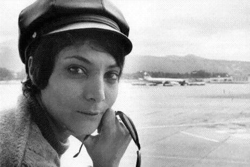 Leila Khaled at Beirut International Airport in 1970. Harry Koundakjian / AP Photo;
