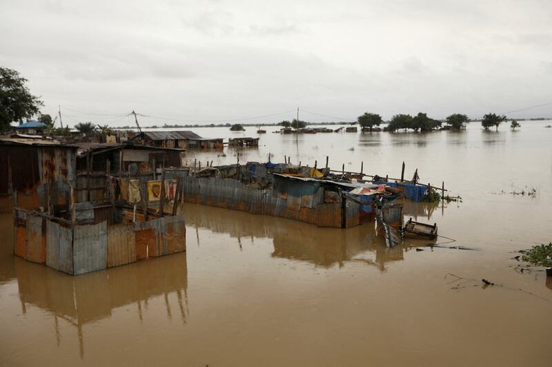 Houses submerged in flood waters in Lokoja. Nigeria has seen some of its worse flooding in a decade. Reuters