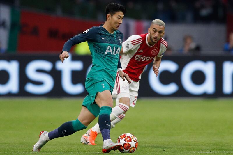 Son Heung-min: 6/10. Suspended for the first leg, the South Korean failed to exert much influence on the return leg but was always willing to run at the Ajax defence. AFP