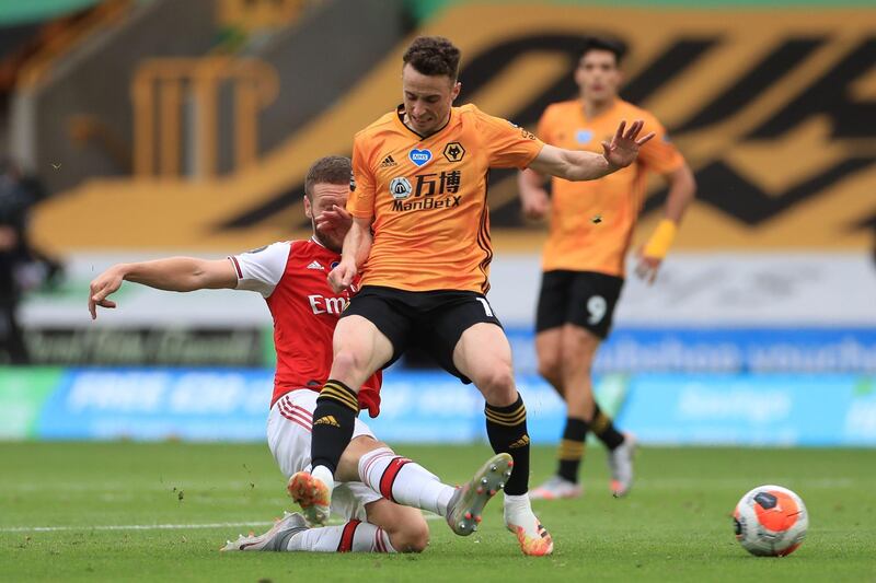 Shkodran Mustafi - 7: Played his part in keeping the dangerous Jimenez quiet for Wolves. Getty