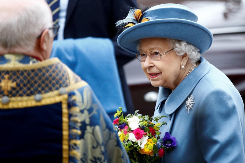 Queen Elizabeth II leaves the annual Commonwealth Service at Westminster Abbey in London on March 9, 2020. Reuters