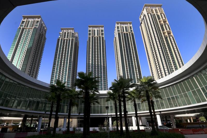 Marina Square high-end apartments: 1BR - Dh105,000 average rental rate, up 5% year-on-year. 2BR - Dh148,000 average rental rate, up 5.7% year-on-year. 3BR - Dh185,000 average rental rate, up 5.7% year-on-year. Ravindranath K / The National