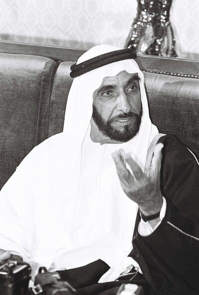 Portrait of the late Sheikh Zayed bin Sultan Al Nahyan. (Courtesy Al Ittihad)
