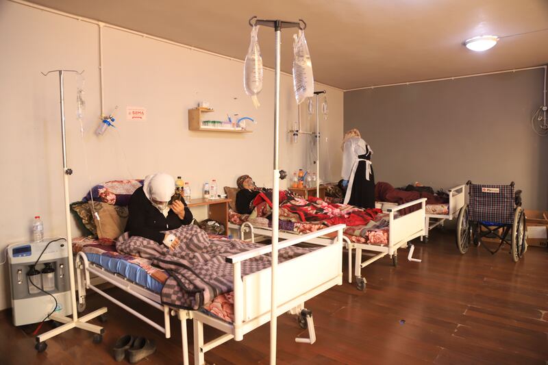 All the beds at the women's ward are occupied. Abd Almajed Alkarh for The National